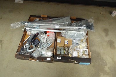 Lot 4636 - 2x shallow trays of various springs, pulleys,...