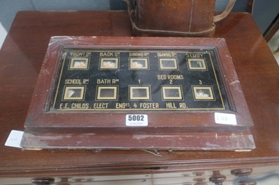 Lot 5002 - 20th century Butlers Bell indicator board