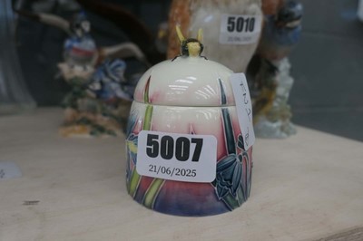Lot 5007 - Moorcroft style honeypot with spoon