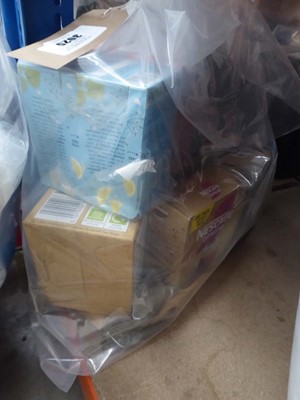 Lot 3025 - Bag containing coffee pods, various tea bags, etc