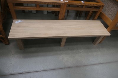 Lot 5114 - Low slung pine effect bench