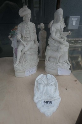 Lot 5014 - 6 pieces of parianware style figures