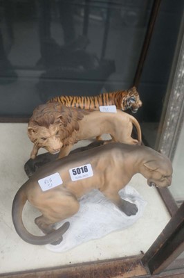 Lot 5016 - 3 Beswick animal figures
