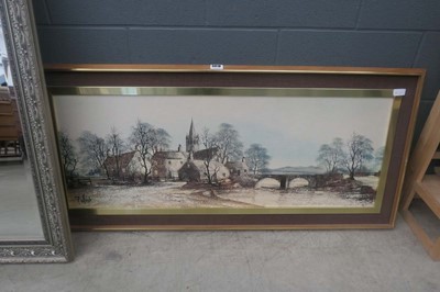 Lot 5018 - Rural print with village and church