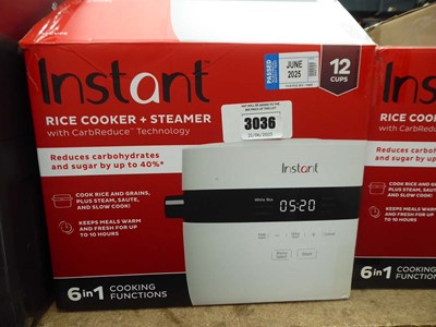 Lot 3036 - Instant rice cooker and steamer