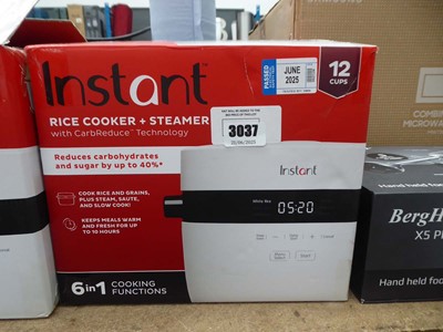Lot 3037 - Instant rice cooker and steamer