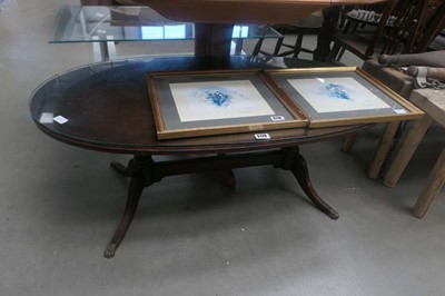 Lot 5120 - Reproduction mahogany coffee table