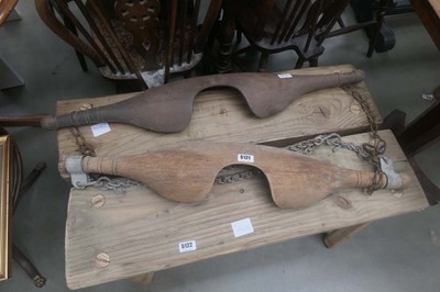 Lot 5121 - Pair of milk maid yokes