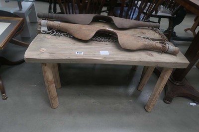Lot 5122 - Pair of rustic pine benches