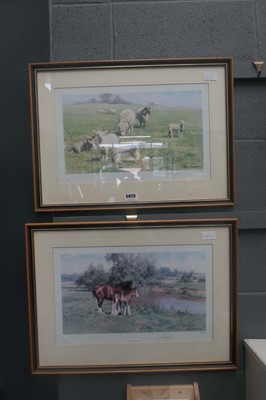 Lot 5029 - Pair of David Shepherd country prints with...