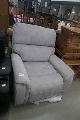Lot 5134 - Suede effect reclining armchair