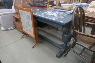 Lot 5139 - Grey painted refectory table