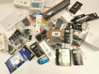Lot 2401 - Quantity of boxed and loose printer ink...