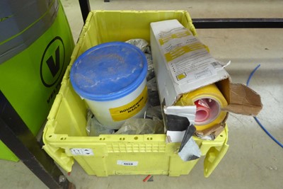 Lot 4659 - Yellow crate containing galvanised nails and...