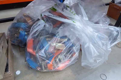 Lot 4662 - Approx. 5 clear bags of ratchet straps