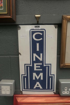 Lot 5036 - Enamelled cinema sign