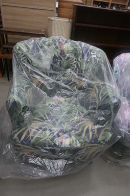 Lot 5160 - (4) Tropical forest patterned armchair