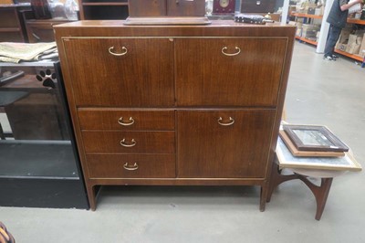 Lot 5168 - Walnut drinks cabinet with fall front...