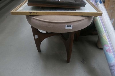 Lot 5170 - Teak G Plan style dressing table stool