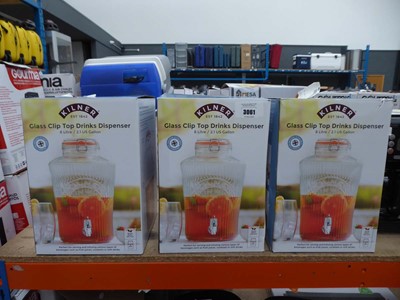 Lot 3061 - 3 Kilner clip top drink dispenser