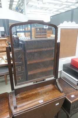 Lot 5175 - Oak table top swing mirror