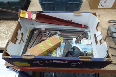 Lot 4679 - Cardboard tray containing hex keys, Metpost,...