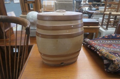 Lot 5057 - Stoneware barrel by James Stiff, London...