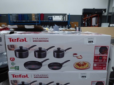 Lot 3074 - Tefal induction cookware set