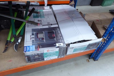 Lot 4696 - 2 boxed Trinity 4 tier commercial shelving racks