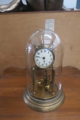 Lot 5073 - Brass anniversary clock