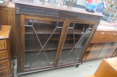 Lot 5079 - 1920s glazed double door bookcase
