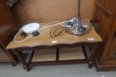 Lot 5085 - Oak finished side table with second tier