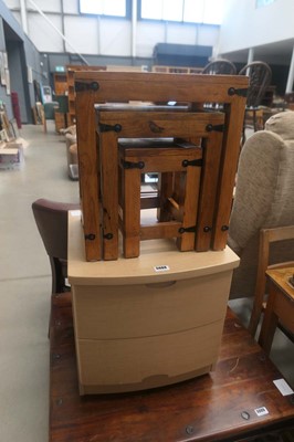 Lot 5088 - Maple finished 2 door bedside cabinet plus a...