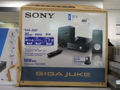Lot 2227 - Sony Gigajuke HDD audio system MASE35HD, boxed