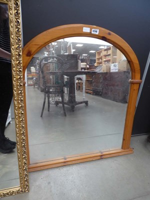 Lot 5248 - Pine dome topped mirror