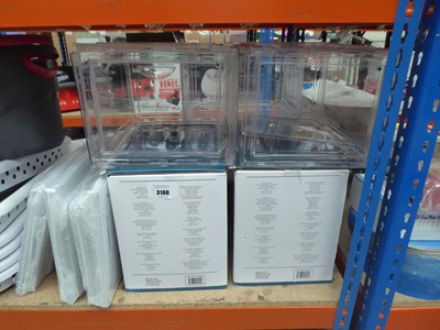 Lot 3100 - Quantity of the stackable shoe box and organizers
