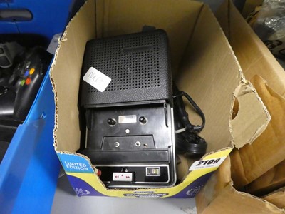 Lot 2199 - Vintage Philips cassette player and power supply