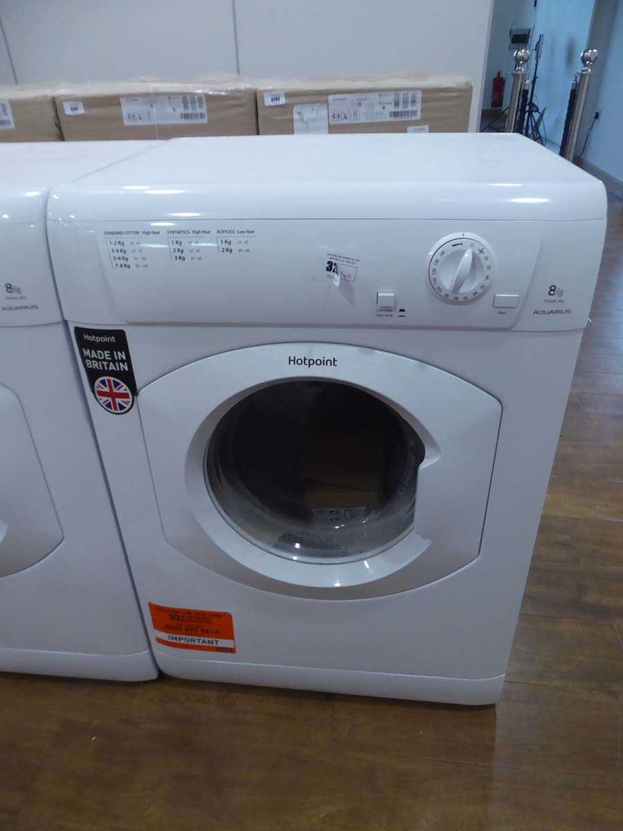 Lot 3203 - Hotpoint 8kg dryer model TVHM80CP