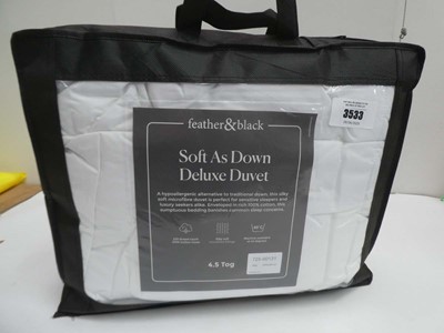 Lot 3533 - Feather & Black king size 4.5 tog duvet