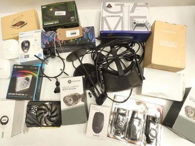 Lot 2406 - Mixed electricals; part Oculus VR headset,...