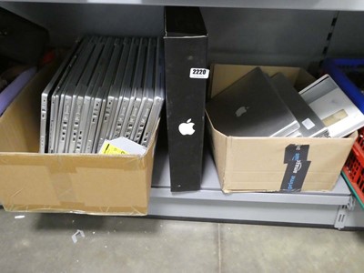 Lot 2220 - 2 boxes containing various Apple Mac books
