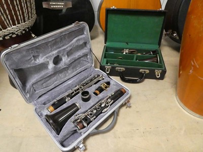 Lot 2289 - 2 clarinets in cases