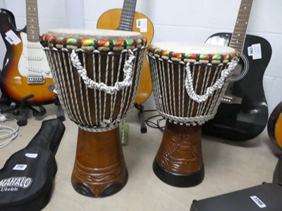 Lot 2290 - Pair of African Djembe drums