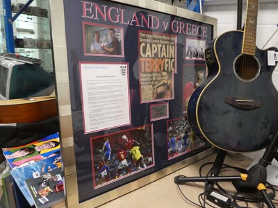 Lot 2299 - Framed commemorative selection of photos, news...
