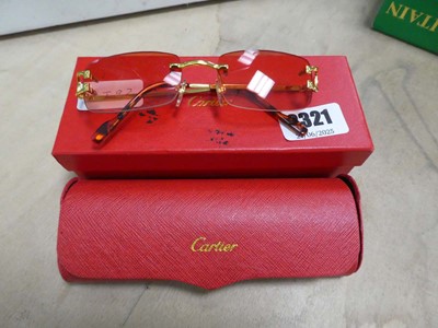 Lot 2321 - Boxed pair of Cartier sunglasses