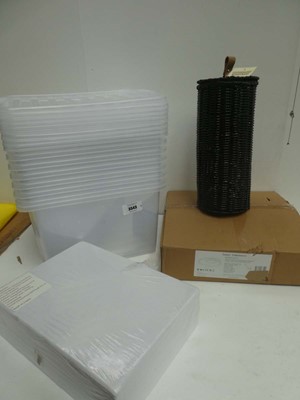Lot 3543 - 8 plastic lidded storage containers, Round...