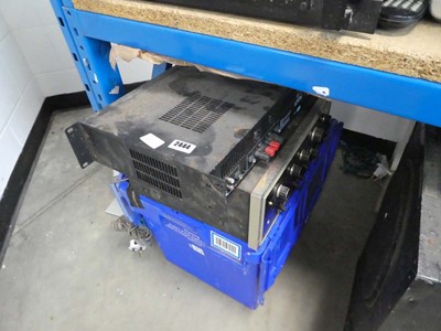 Lot 2444 - Box containing various electrical amplifiers