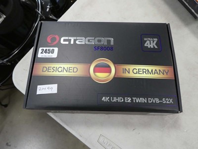 Lot 2450 - Octagon 4K UHD E2 twin DVB S2X, boxed