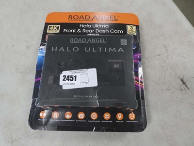 Lot 2451 - Road angel Halo ultima front and rear dashcam