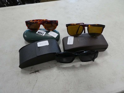 Lot 2456 - 3 Cased sunglasses - Prada, Barbour and...
